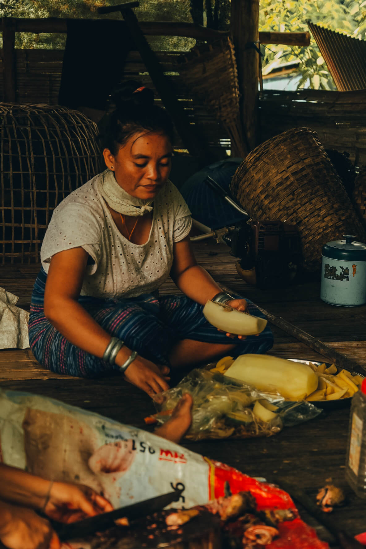 A_Huay_Pu_Keng_villager_preparing_food